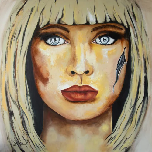 Androïde, Figuratif, 2022, toile de Sabine Vandermouten