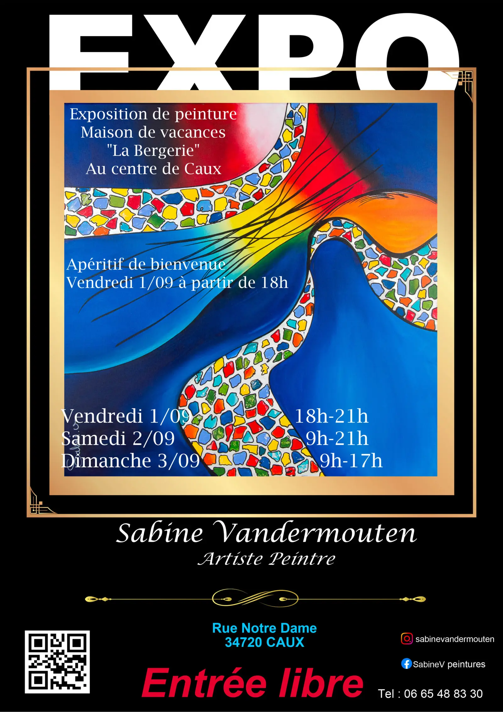 Exposition de peinture Maison de vacances "La Bergerie", Caux
