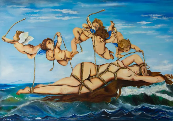 Le Phantasme d'Alexandre, Figuratif, 2022, 100 × 70 cm, toile de Sabine Vandermouten