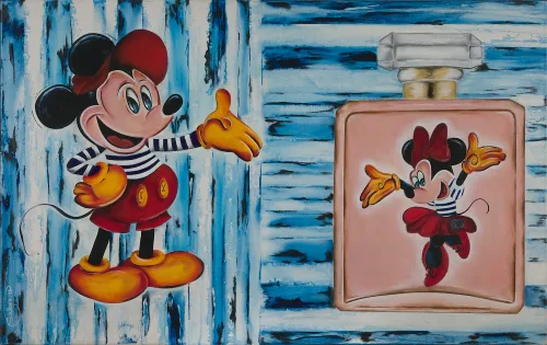 M & M, Figuratif, 2022, toile de Sabine Vandermouten