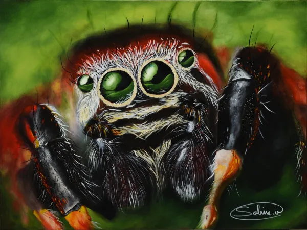 Arachné, Figuratif, 2021, 80 × 60 cm, toile de Sabine Vandermouten