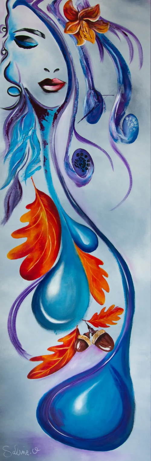 Dame Nature, Figuratif, 2022, toile de Sabine Vandermouten