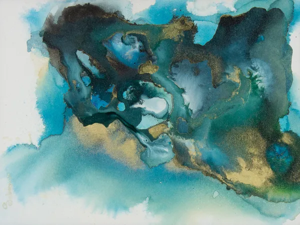 Nature, Encres, 2023, 60 × 50 cm, toile de Sabine Vandermouten