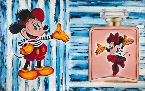 M & M, Figuratif, 2022, 117 × 73 cm, toile de Sabine Vandermouten