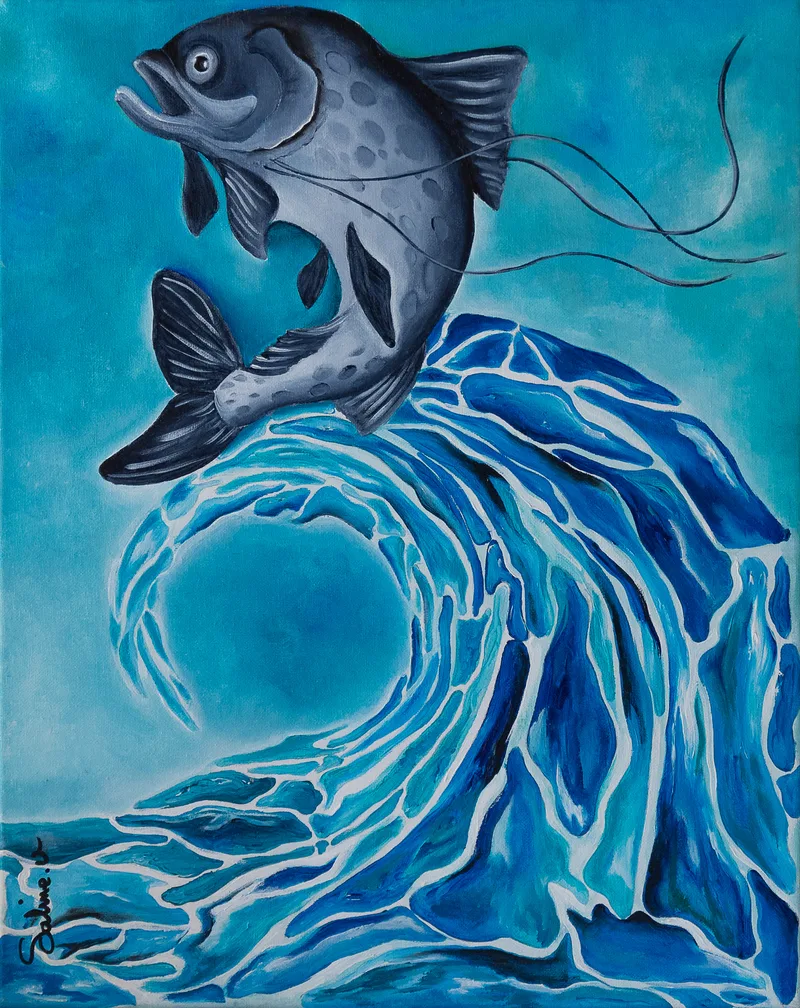 Carpe Diem, Figuratif, 2023, 40 × 50 cm, toile de Sabine Vandermouten