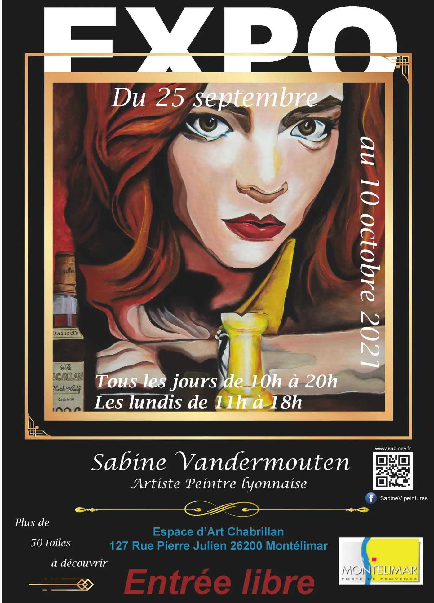 Affiche de l'exposition Espace d'Art Chabrillan, Montélimar, 2021