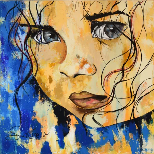 Jade, Figuratif, 2021, toile de Sabine Vandermouten