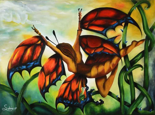 Retrouvailles, Figuratif, 2021, toile de Sabine Vandermouten