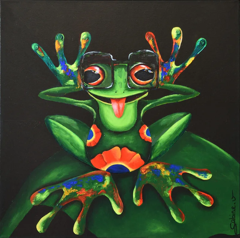 Palette, Figuratif, 2020, 60 × 60 cm, toile de Sabine Vandermouten
