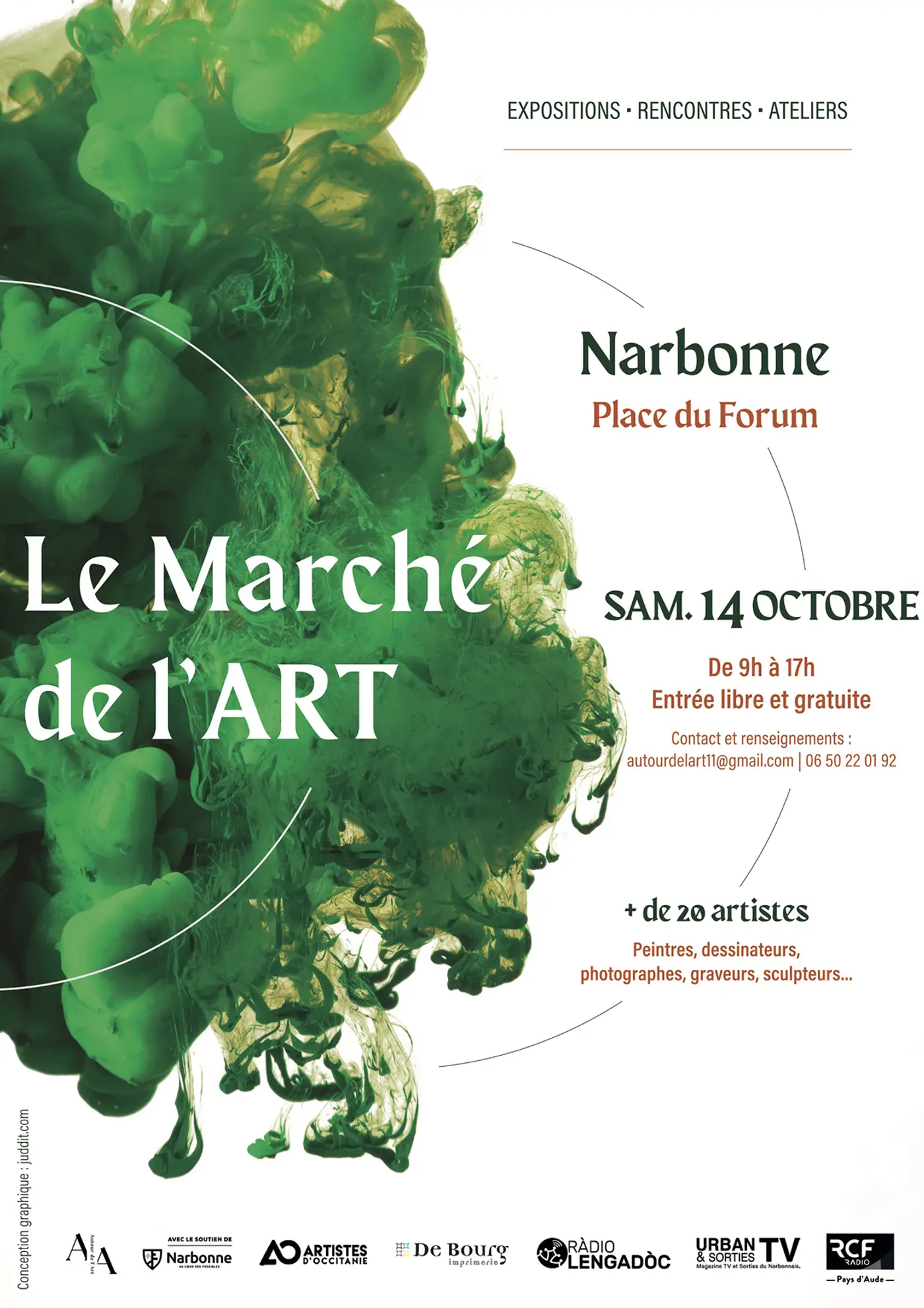 Affiche de l'exposition Le Marché de l'ART, Narbonne, 2023