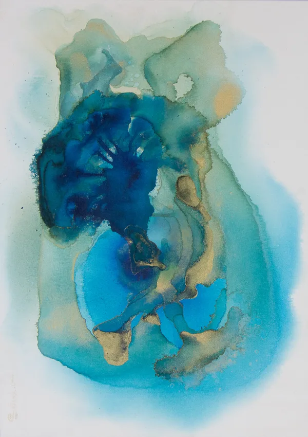 Danseur, Abstrait, 2023, 56 × 70 cm, toile de Sabine Vandermouten