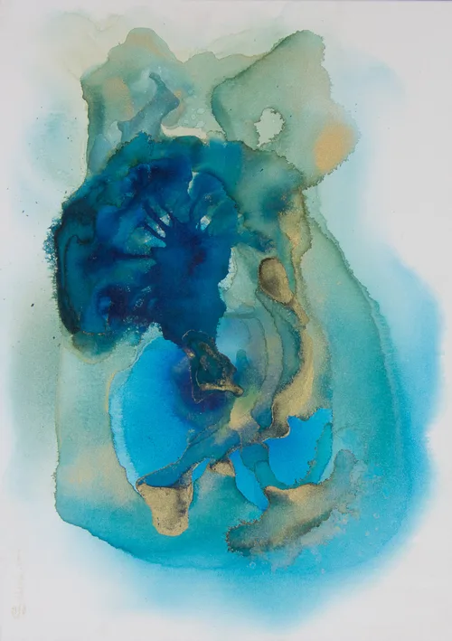 Danseur, Abstrait, 2023, toile de Sabine Vandermouten